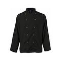 Kng 2XL Men's Active Black Long Sleeve Chef Coat 2122BKSL2XL